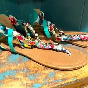 Pretty jewel sandals.